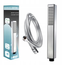 Zestaw prysznicowy Słuchawka natryskowa SOLIDNA Wąż pleciony 150 cm MOCNY