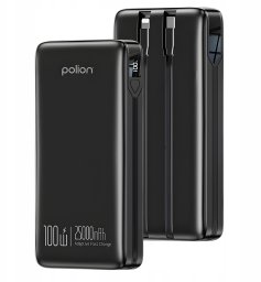 Powerbank 25000mAh 100W 2xUSB-C USB-A PD3.0 QC3.0 LED szybkie ładowanie