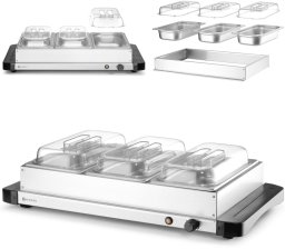 Duralex Podgrzewacz elektryczny płyta grzewcza do potraw 3x GN 1/3 400 W