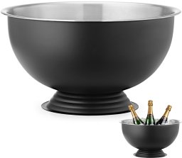 Bar Up Misa do szampana ponczu stalowa 13 l śr. 393x214 mm - czarna