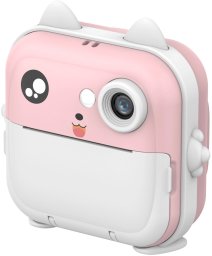 Drukarka etykiet Wozinsky Mini drukarka termiczna WDT-01 z aparatem kamerą dla dzieci - różowa Mini drukarka termiczna WDT-01 z aparatem kamerą dla dzieci - różowa