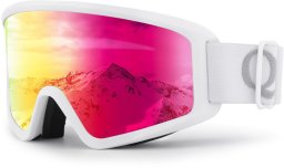 Meteor Gogle narciarskie nieparujące dla dorosłych UV400 - białe