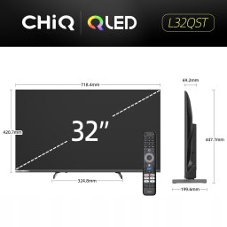 Telewizor CHiQ L32QST TV 32", QLED, Full HD, Google TV, Frameless, Dolby Audio, dbx-tv, HDR 10