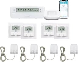 EQ3 Zestaw startowy Homematic IP do ogrzewania podłogowego dla 4 pomieszczeń