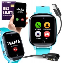 SMARTWATCH ZEGAREK DZIECIĘCY POŁĄCZENIA ROZMOWY NA KARTĘ SIM GRY MENU PL