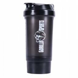 Gorilla Sports Shaker 500ml czarny z przegrodą