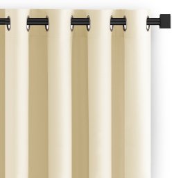 Zasłona do salonu CARLI na przelotkach gładka 140x270 kremowa Restilo