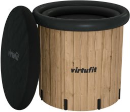 Virtufit Wanna lodowa XXL - 375 litrów - imitacja drewna - z akcesoriami (VF13079)