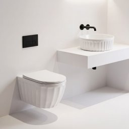 Zestaw Misa WC Duo podwieszana + Umywalka nablatowa Rea Duo White