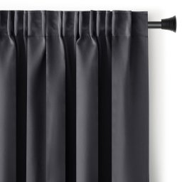 Zasłona blackout 90% na taśmie z szarfą 140x175 cm stalowa Restilo