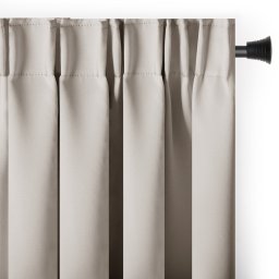 Zasłona blackout 90% na taśmie z szarfą 140x270 j. beżowa Restilo