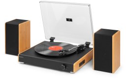 Gramofon z głośnikami vintage RP335BB jasny brąz Audizio one size