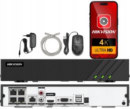 Rejestrator Hikvision REJESTRATOR IP DS-7604NI-Q1/4P E PL 4 KANAŁY, 4 PoE Hikvision