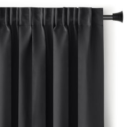 Zasłona blackout 90% na taśmie z szarfą 200x270 cm czarna Restilo