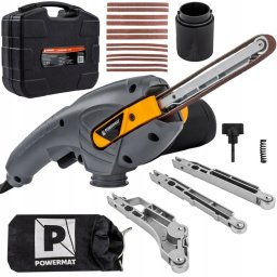 SZLIFIERKA TAŚMOWA PALCOWA 400W 900-1400M/MIN ZESTAW 3 PROWADNICE WALIZKA