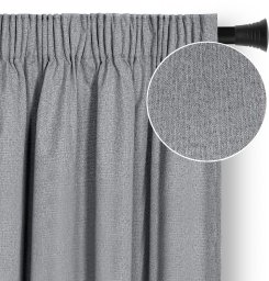 Zasłona blackout 100% CORITA stalowa 140x270 taśma wave RESTILO