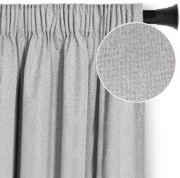 Zasłona blackout 100% CORITA szara 140x250 taśma wave RESTILO