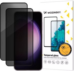 Wozinsky Szkło hartowane Wozinsky Privacy Glass prywatyzujące na Samsung Galaxy S26 Ultra kompatybilne z czytnikiem linii papilarnych 2 szt.
