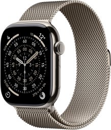 Smartwatch Apple Watch 11 GPS + Cellular 46mm Natural Titanium Milanese Loop S/M Szary (MFCY4MP/A)