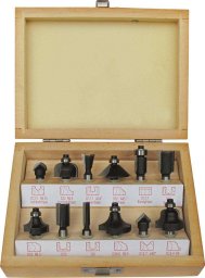 Zestaw frezow w kasecie HW 12szt FORTIS