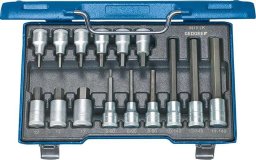 Zestaw wkrętakowych końcówek wymiennych 1/2" do śrub z łbem z gniazdem6-kąt.5-17mm,15-cz.Gedore