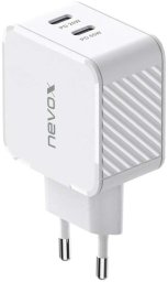 Ładowarka Nevox nevox 65W Dual USB-C PD ładowarka GaN biały