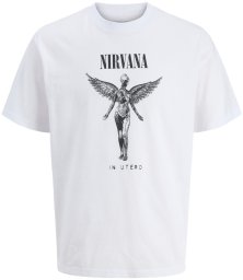 Jack&Jones koszulka t-shirt Nirvana JPRBLUNIRVANA SS TEE 12287521 BRIGHT WHITE XL