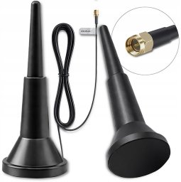 Antena QuWireless Qoltec Antena 4G LTE z podstawą magnetyczną | 5dBi | dookólna | wewnętrzna | 600-2700 MHz | SMA | 3m