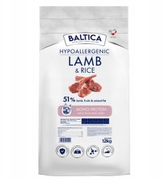 BALTICA NUTRACEUTIC Hypoallergenic Lamb & Rice XS / S  12kg