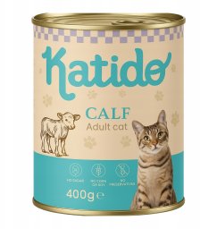 KATIDO Cielęcina z Królikiem mokra karma dla kota 400g