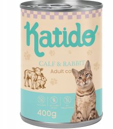 KATIDO Cielęcina z Królikiem mokra karma dla kota 400g