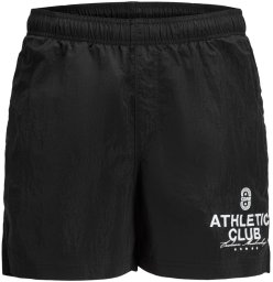 Jack&Jones szorty kąpielowe JPSTMAUI CRINKLE NYLON SWIM STYD SS25 12285513 BLACK/BRIGHT WHI L