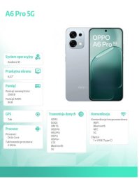 oppo Smartfon A6 Pro 5G 8/256GB Szary CPH2781