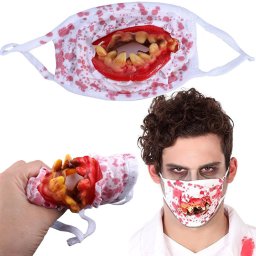 Verk Maska z zębami krwawa na halloweenowa horror przebranie strój na halloween