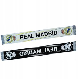 Szalik kibica tkany 140 cm Real Madryt piłkarski tkany z frędzlami 2024/25