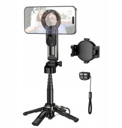 Selfie stick Hoco Live stand Hoco z magnetycznym oraz uniwerslanym mocowaniem z pilotem bezprzewodowym K27 PRO czarny
