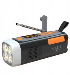 Radio Adler AD 1920 przenośny radio-latarka z funkcją dynamo AD 1920 (5905575910714)