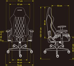 Krzesło biurowe Hator HTC3016M Darkside 3M Fabric Spelu krzesło HTC3016M (8721325182357)