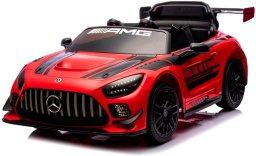 Mercedes GT3 Evo CZERWONY Miękkie koła Eva, miękki fotelik Licencja Akumulator litowo-jonowy EDUKAMP