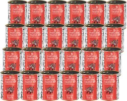 Mokra karma dla psa Natural Taste Wściekły Byk  danie z wołowiny zestaw 24 x 400 g