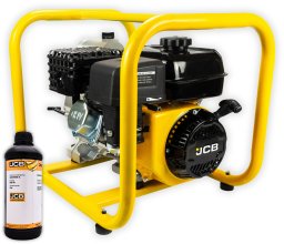 JCB Tools Motopompa Spalinowa 3 80 mm 7,5 KM Zestaw do Wody Czystej 1000 l/min Wąż Ssawny Wąż Tłoczny CNBOP Nasada