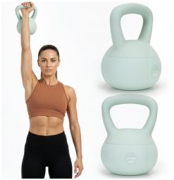 Kettlebell miękki 6 kg kula odważnik hantla ciężar do ćwiczeń fitness, turkusowy UNIWERSALNY