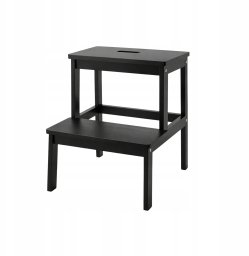 Bambusowy taboret ze schodkiem KROK, wys. 46 cm