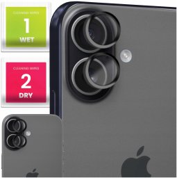 etumi 2x Szkło Na Aparat Do Apple iPhone 17 (Na Obiektywy, Czarne, Hartowane, 9H)