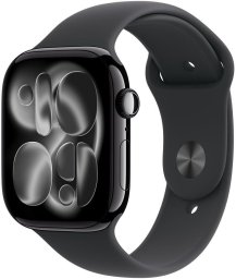 Smartwatch Apple Watch 11 GPS 46mm Jet Black Alu Sport Band M/L Czarny (MEUX4MP/A)
