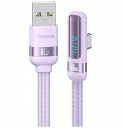 Kabel USAMS US-SJ651 66W USB-A/USB-C 1.2m fioletowy