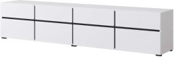 Szafka RTV CROSS 4K4S 225cm biała/czarna HELVETIA