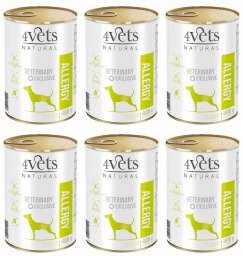 Mokra karma weterynaryjna dla psa z alergią 4Vets Natural Allergy 6 x 400 g