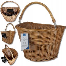 Kosz rowerowy, przód, wiklinowy, SVENSSON KS501