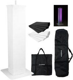 Biały totem 100-175cm PTS23W statyw sceniczny Dj z akcesoriami one size